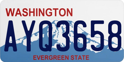 WA license plate AYQ3658