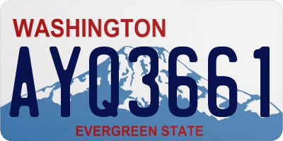 WA license plate AYQ3661