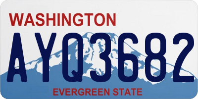 WA license plate AYQ3682