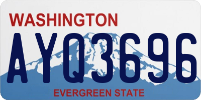 WA license plate AYQ3696