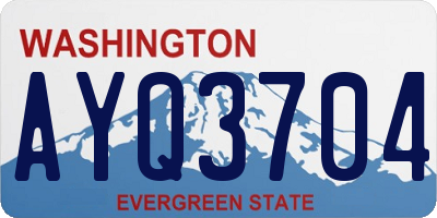 WA license plate AYQ3704