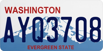 WA license plate AYQ3708