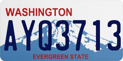WA license plate AYQ3713