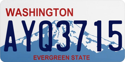 WA license plate AYQ3715