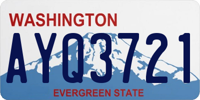 WA license plate AYQ3721