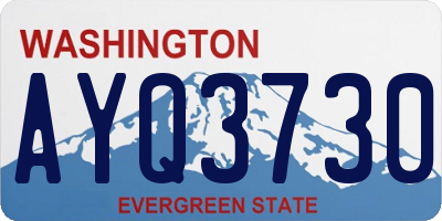 WA license plate AYQ3730