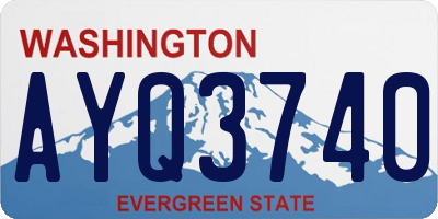 WA license plate AYQ3740