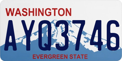 WA license plate AYQ3746