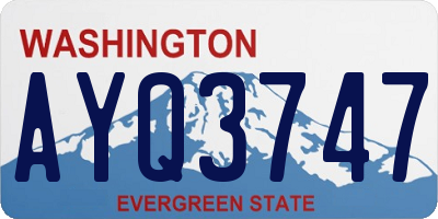 WA license plate AYQ3747