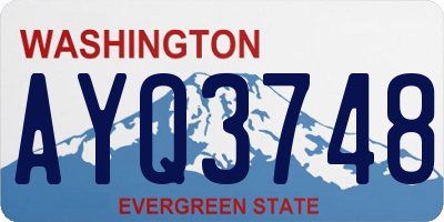 WA license plate AYQ3748