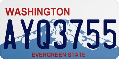 WA license plate AYQ3755