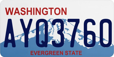 WA license plate AYQ3760