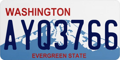 WA license plate AYQ3766