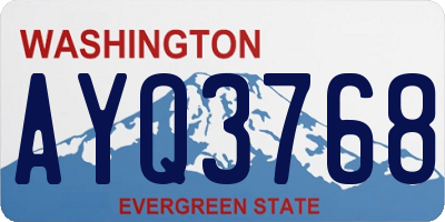 WA license plate AYQ3768