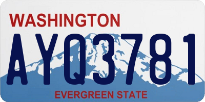 WA license plate AYQ3781