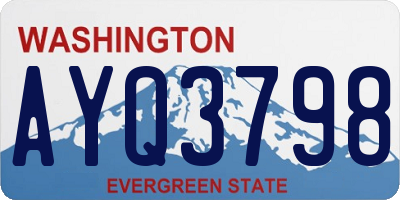 WA license plate AYQ3798