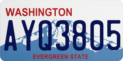 WA license plate AYQ3805