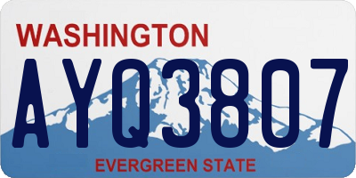 WA license plate AYQ3807