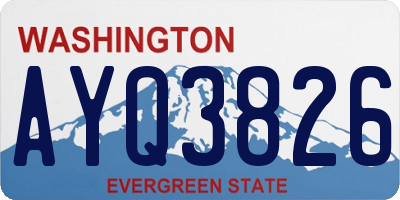 WA license plate AYQ3826