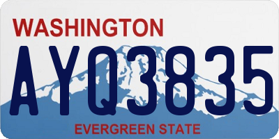 WA license plate AYQ3835
