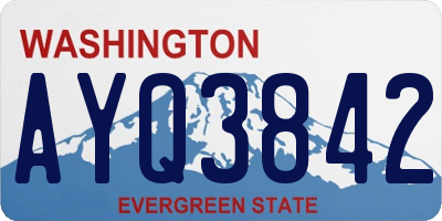 WA license plate AYQ3842