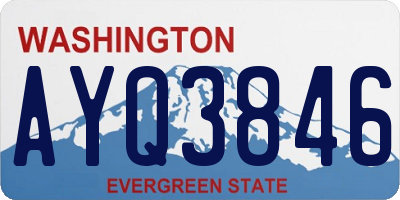 WA license plate AYQ3846