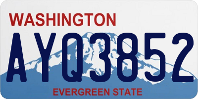 WA license plate AYQ3852