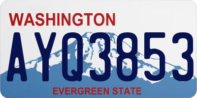 WA license plate AYQ3853