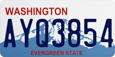 WA license plate AYQ3854
