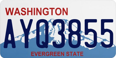 WA license plate AYQ3855