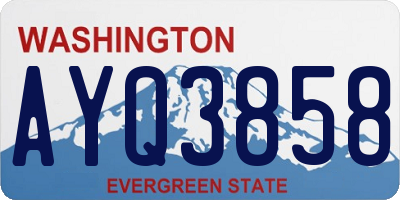 WA license plate AYQ3858