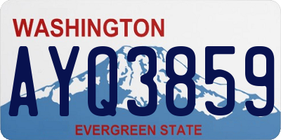 WA license plate AYQ3859