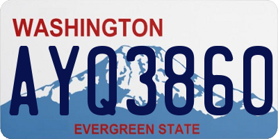 WA license plate AYQ3860