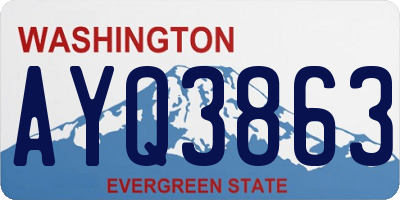 WA license plate AYQ3863