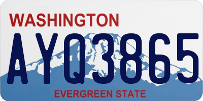 WA license plate AYQ3865