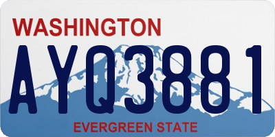 WA license plate AYQ3881