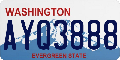 WA license plate AYQ3888