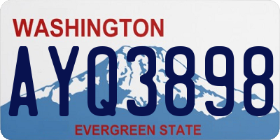 WA license plate AYQ3898