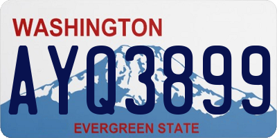 WA license plate AYQ3899