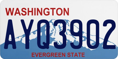 WA license plate AYQ3902