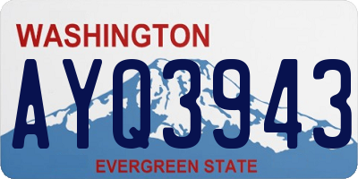 WA license plate AYQ3943
