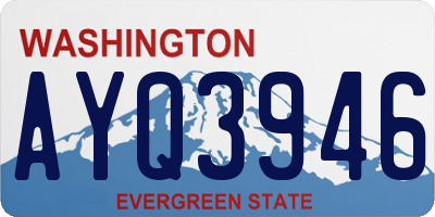 WA license plate AYQ3946