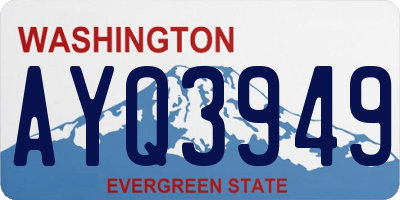 WA license plate AYQ3949