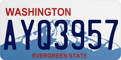 WA license plate AYQ3957