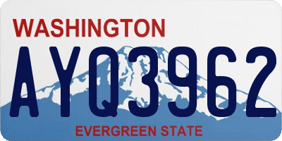 WA license plate AYQ3962