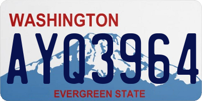 WA license plate AYQ3964