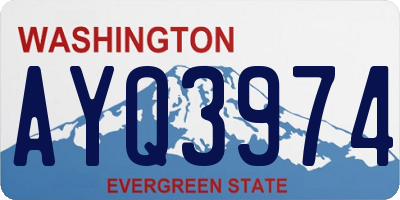 WA license plate AYQ3974