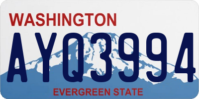 WA license plate AYQ3994