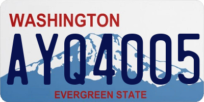 WA license plate AYQ4005