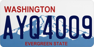WA license plate AYQ4009